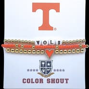 Color Shout Tennessee Love My College Bracelet Stack