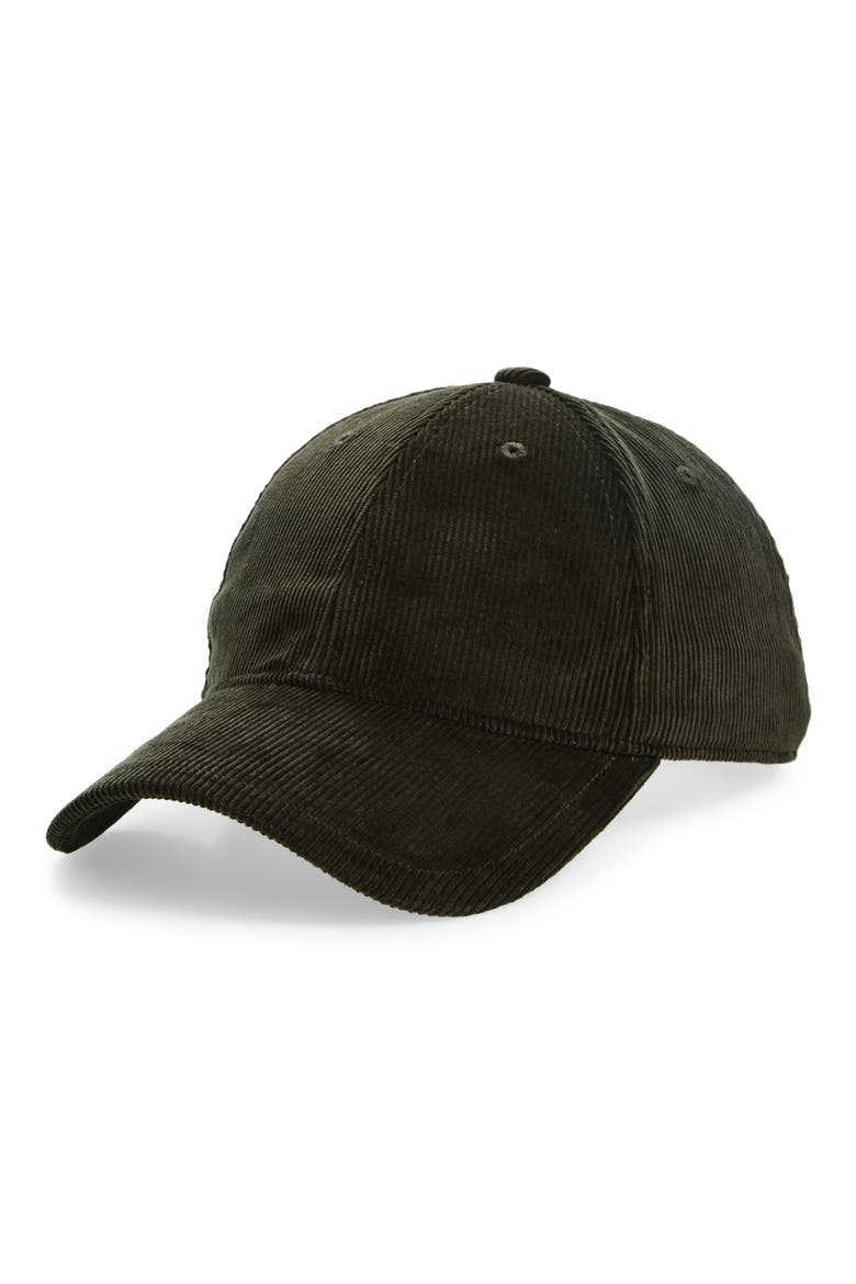 Harlow Cotton Corduroy Baseball Cap, Main, color, OLIVE CORDUROY