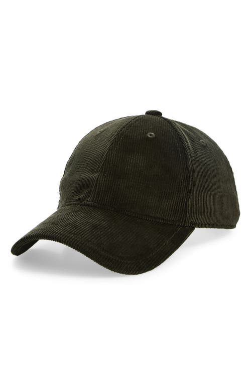 Rag & Bone Harlow Cotton Corduroy Baseball Cap In Green