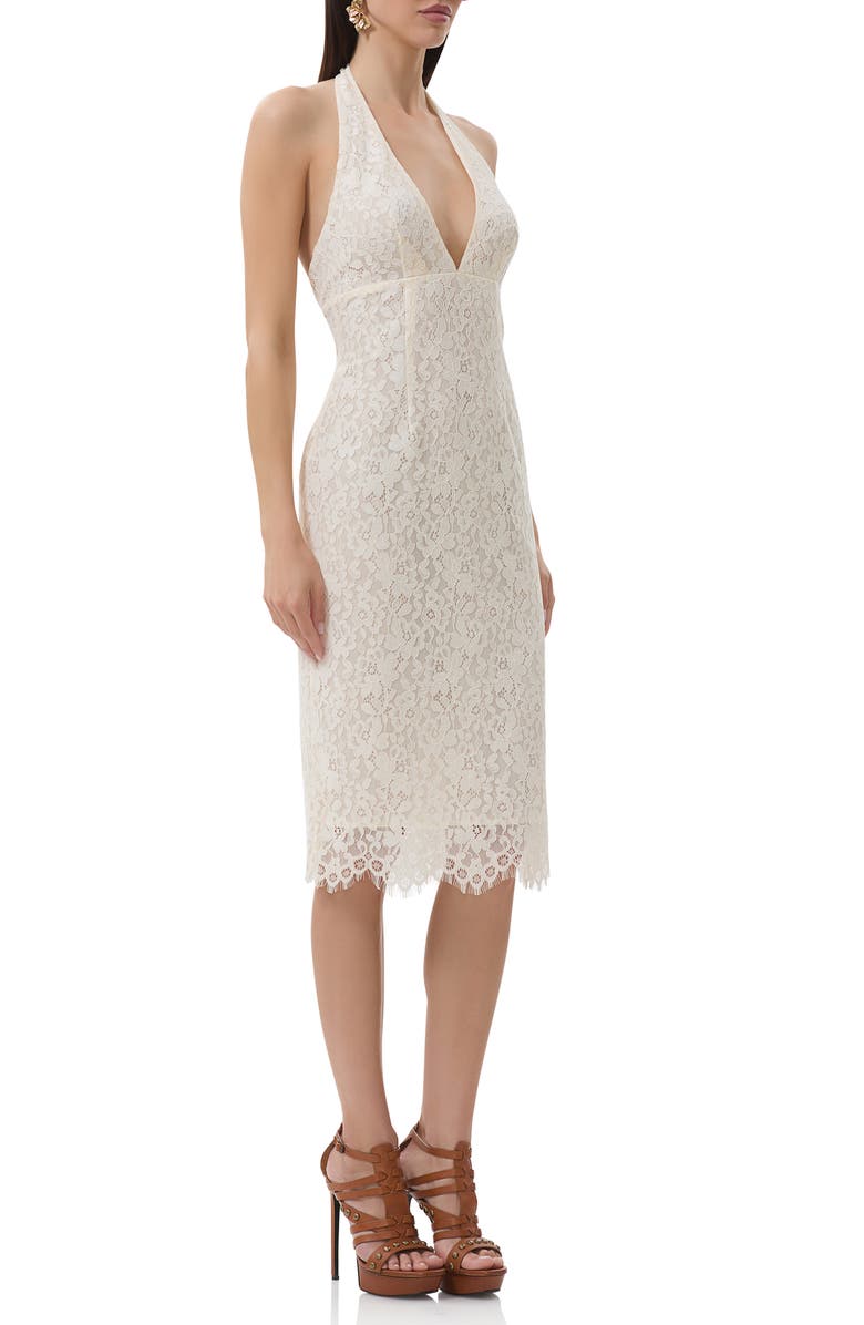 AFRM Hanson Lace Halter Dress, Alternate, color, Gardenia
