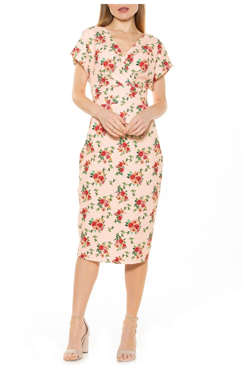 Alexia Admor Naomi Drape Sheath Dress, Main, color,