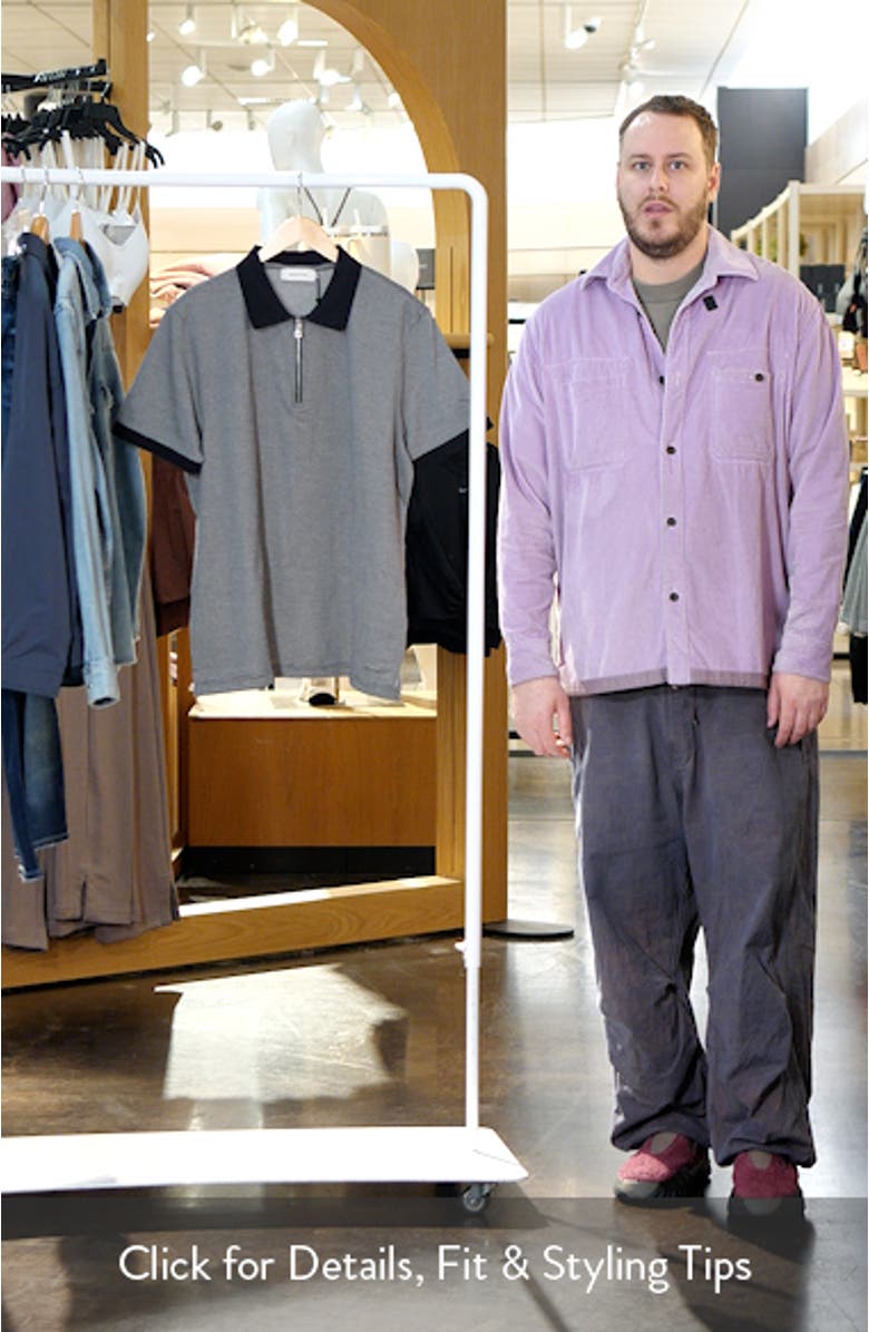 Contrast Trim Zip Polo, sales video thumbnail