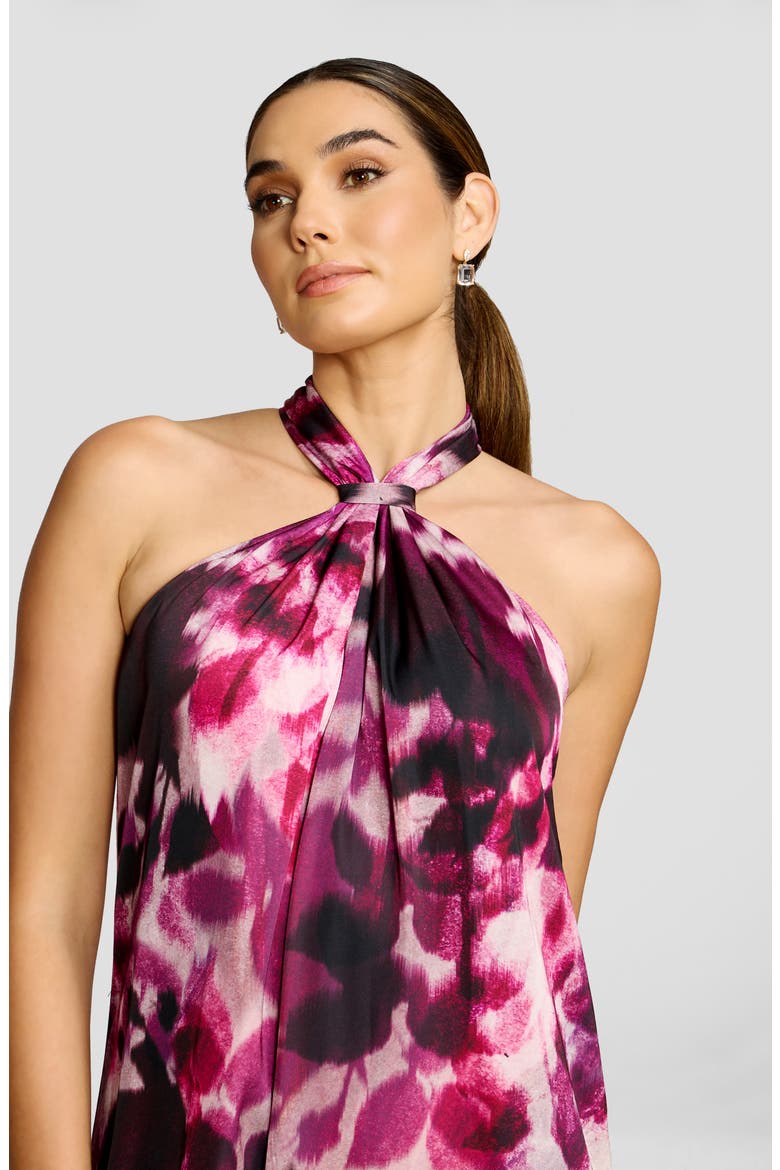 Maven Halter Maxi Gown, Alternate, color, DARK MAGENTA MULTI