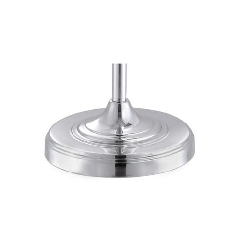 Jonathan Y Mia Crystal/metal Led Floor Lamp In Clear/chrome