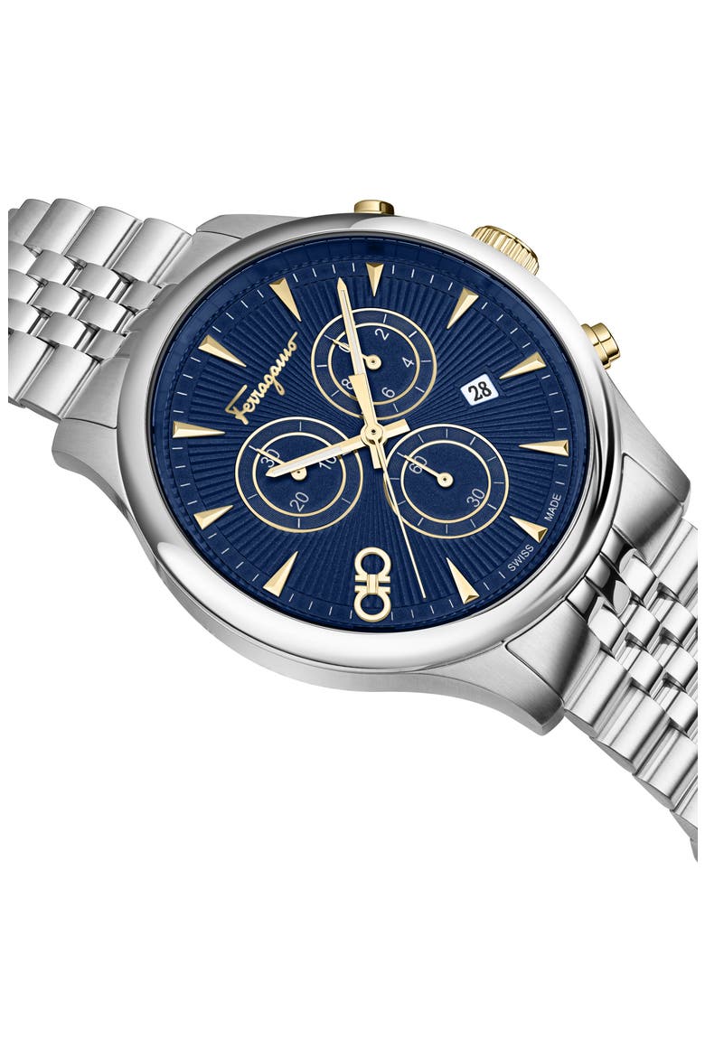 Duo Chronograph Bracelet Watch, 28mm, Alternate, color, STAINLESS STEEL
