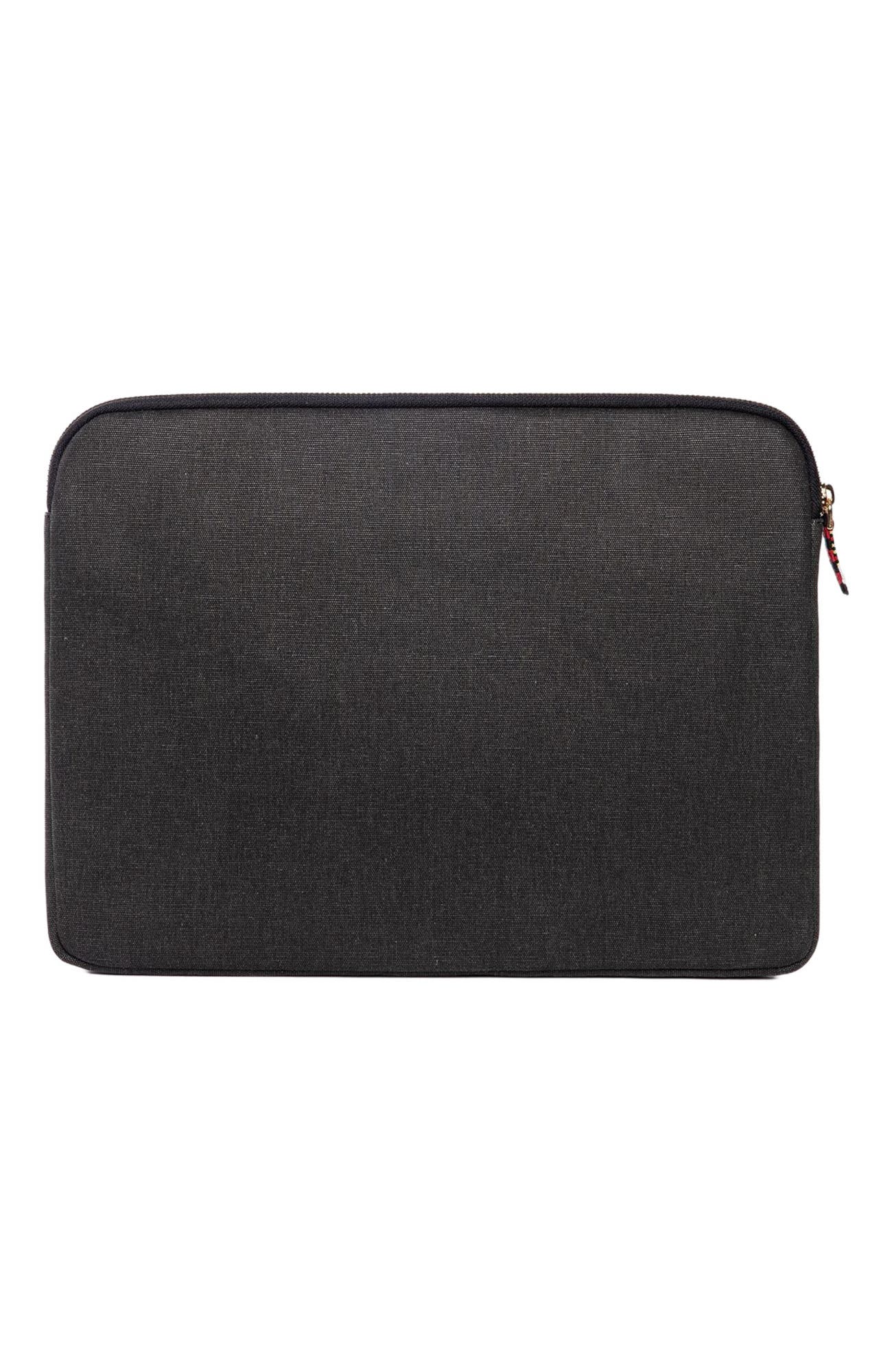 K'ai & Vrosi Zipped, Patterned Canvas Laptop Case - for 13", 14", Alternate, color, Black