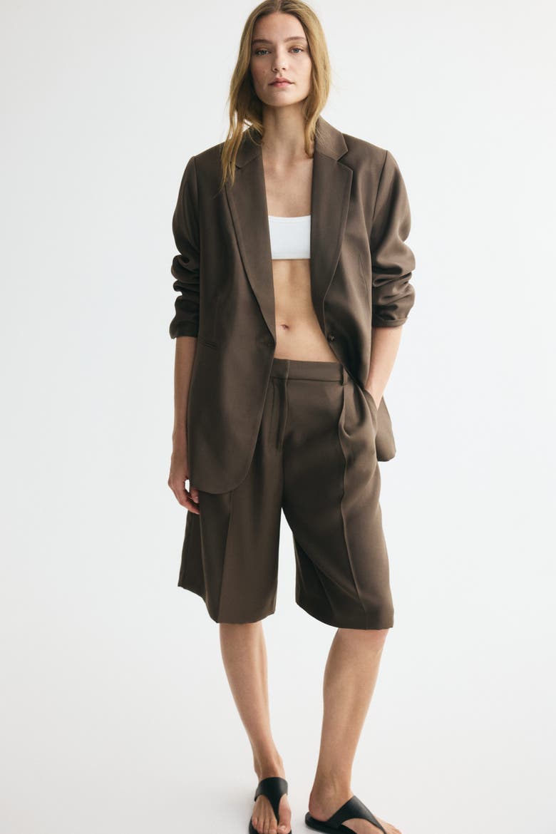 Dressy Bermuda Shorts, Alternate, color, Dark taupe