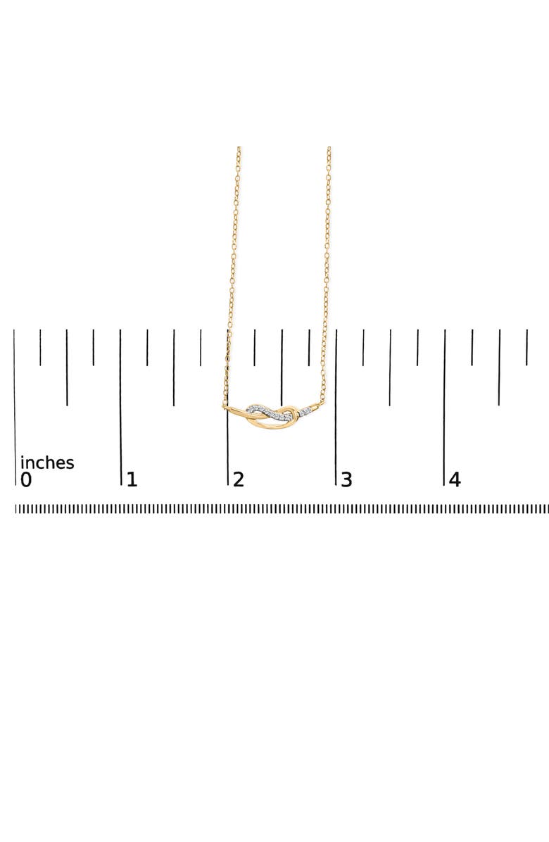 Haus of Brilliance 14K Yellow Gold Plated Silver Diamond Accent Infinity Ribbon Pendant Necklace, Alternate, color, Yellow