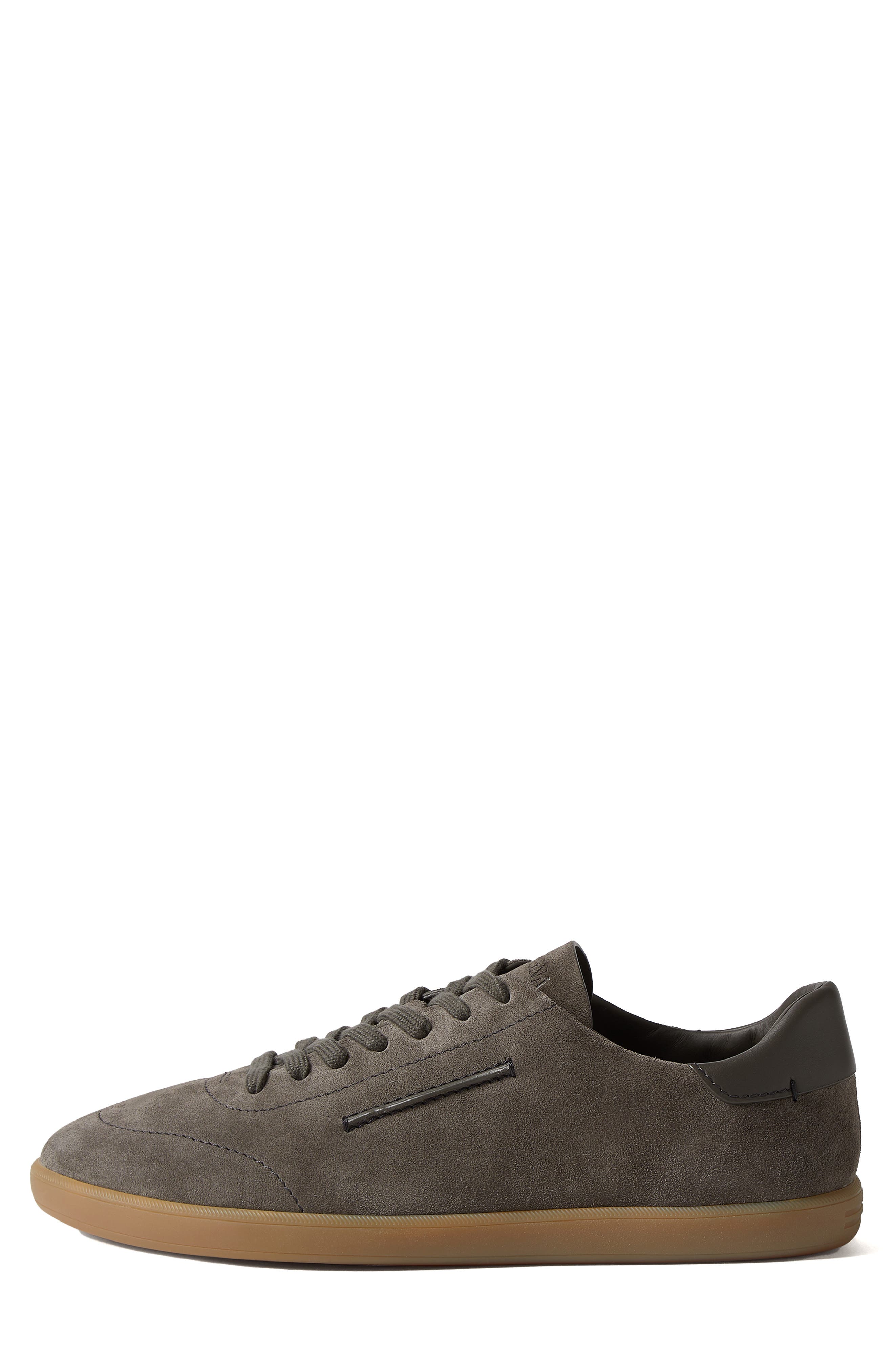 ZEGNA 232 Suede Sneaker, Alternate, color, Dark Taupe