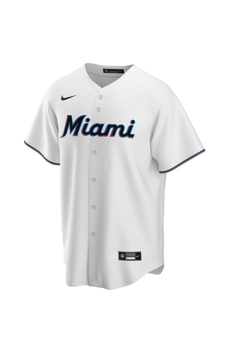 Nike Men's Nike White Miami Marlins Home Replica Team Jersey, Alternate, color, 