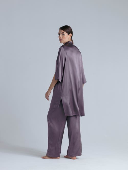 Alas Silk Long Shirt Dress