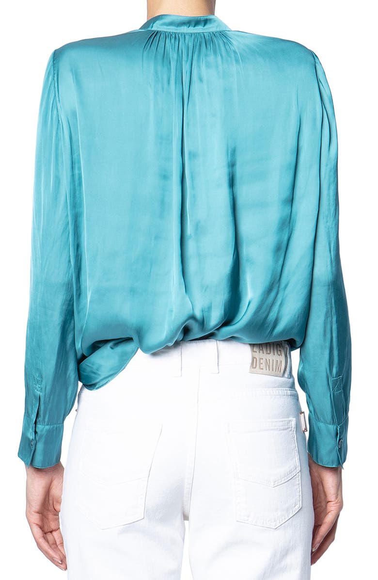 Zadig & Voltaire Tink Satin Blouse, Alternate, color,