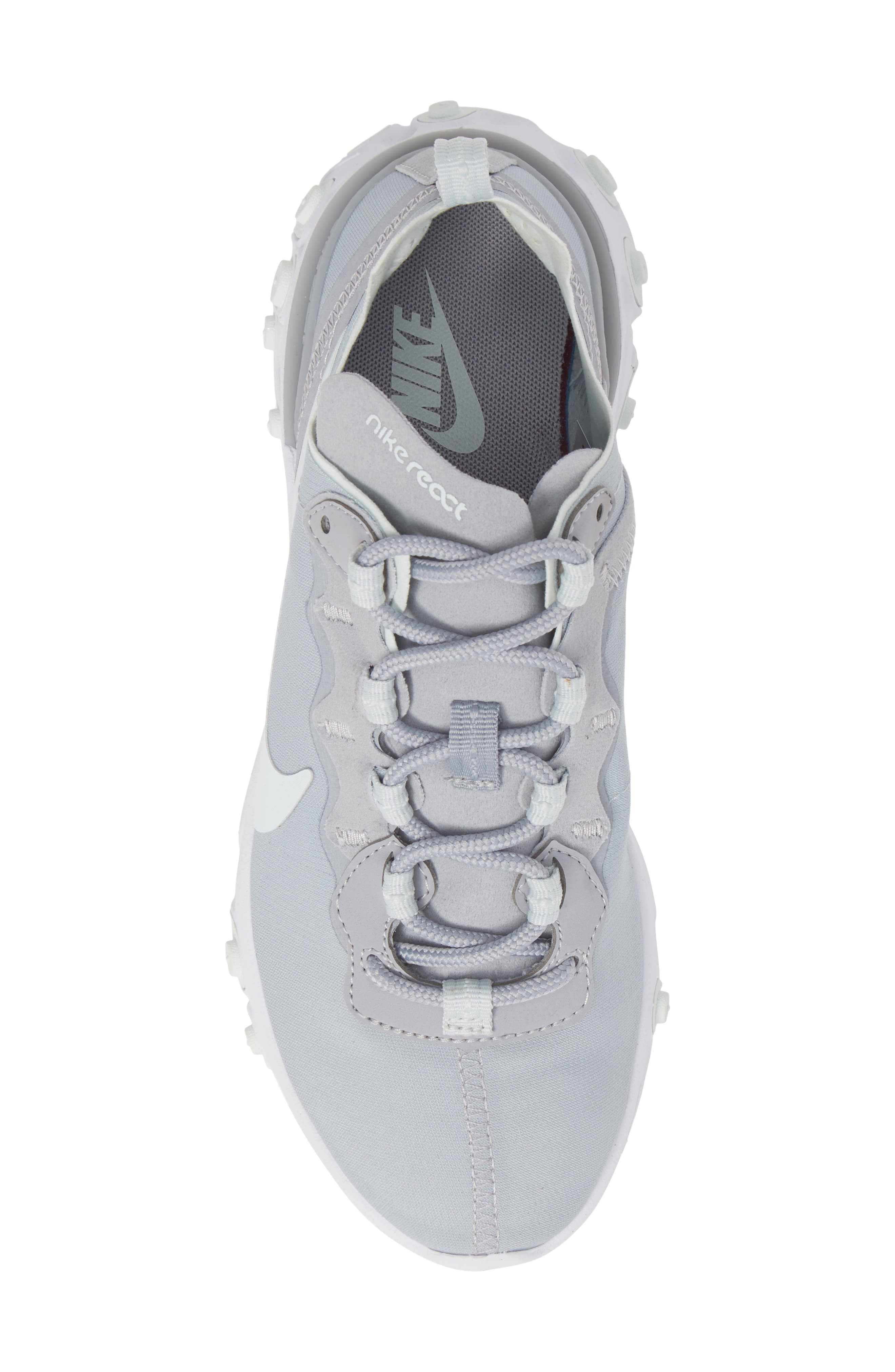 React Element 55 Sneaker, Alternate, color, WOLF GREY/ GHOST AQUA/ WHITE