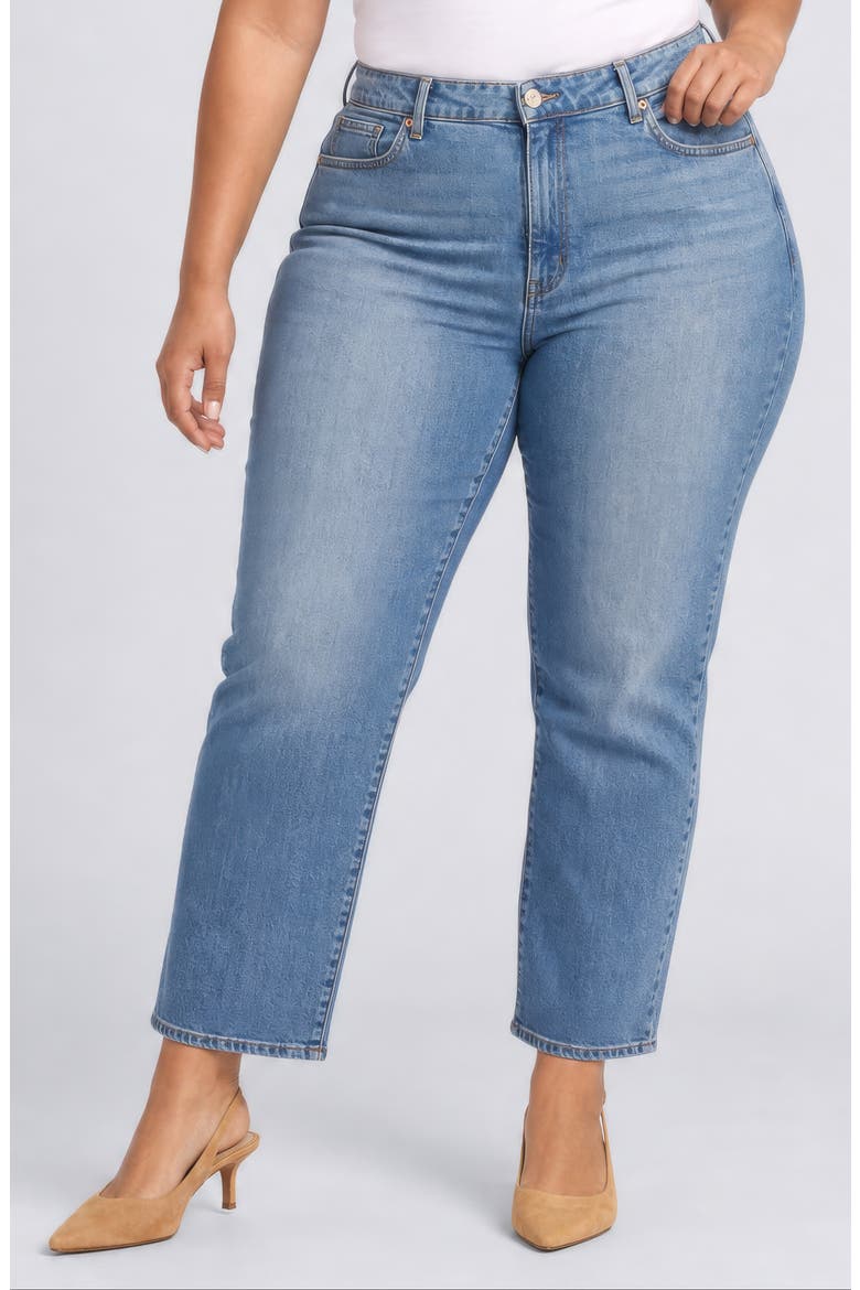Kasey High Waist Stovepipe Straight Leg Jeans, Main, color, JOAQUIN