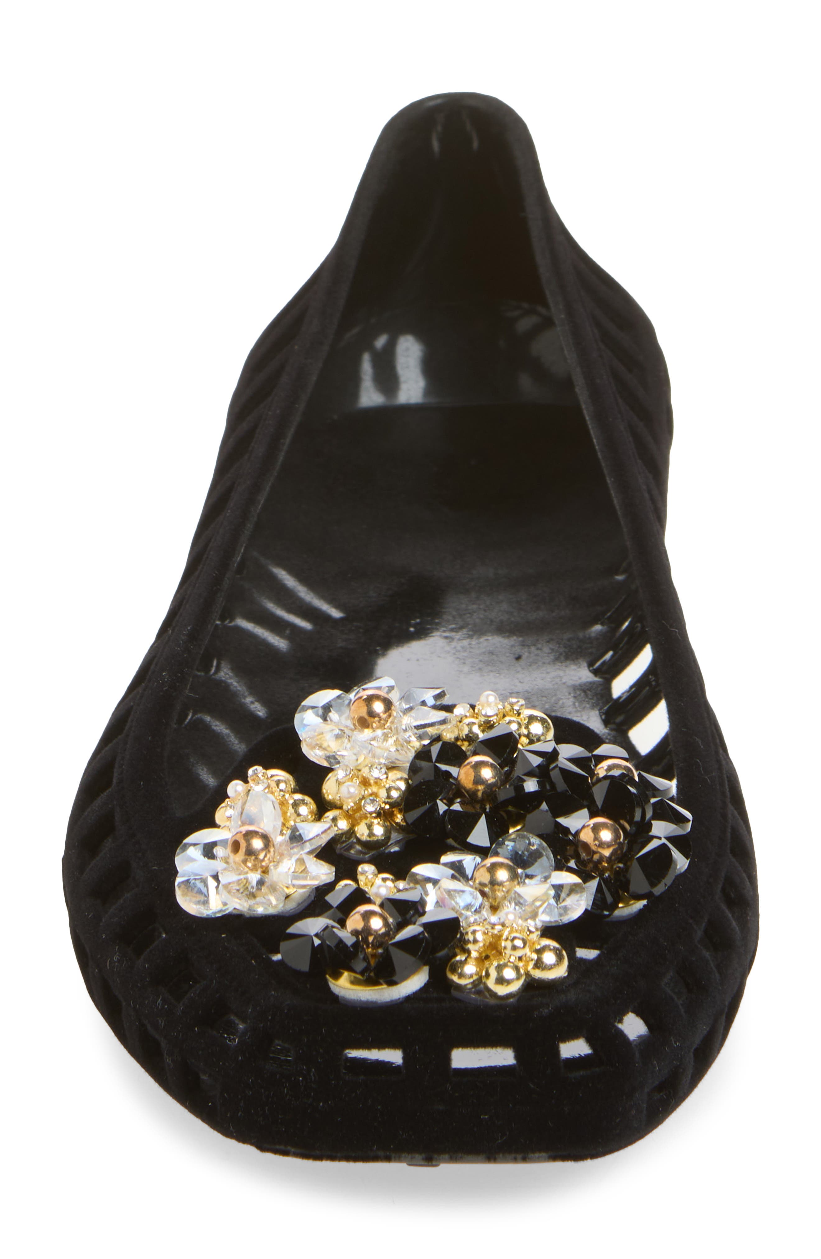 Aura Jelly Ballet Flat, Alternate, color, BLACK