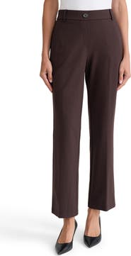 KASPER Faux Fly Pull-On Pants