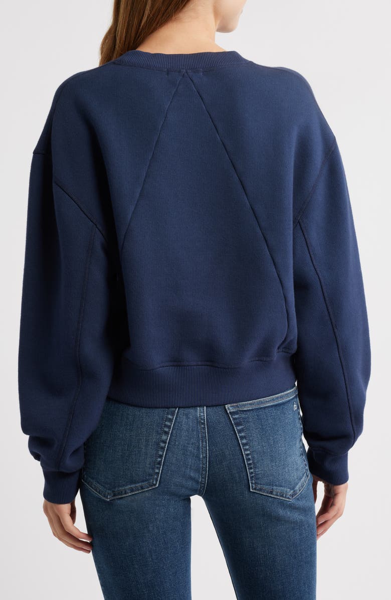 rag & bone Montauk Crop Graphic Sweatshirt, Alternate, color,