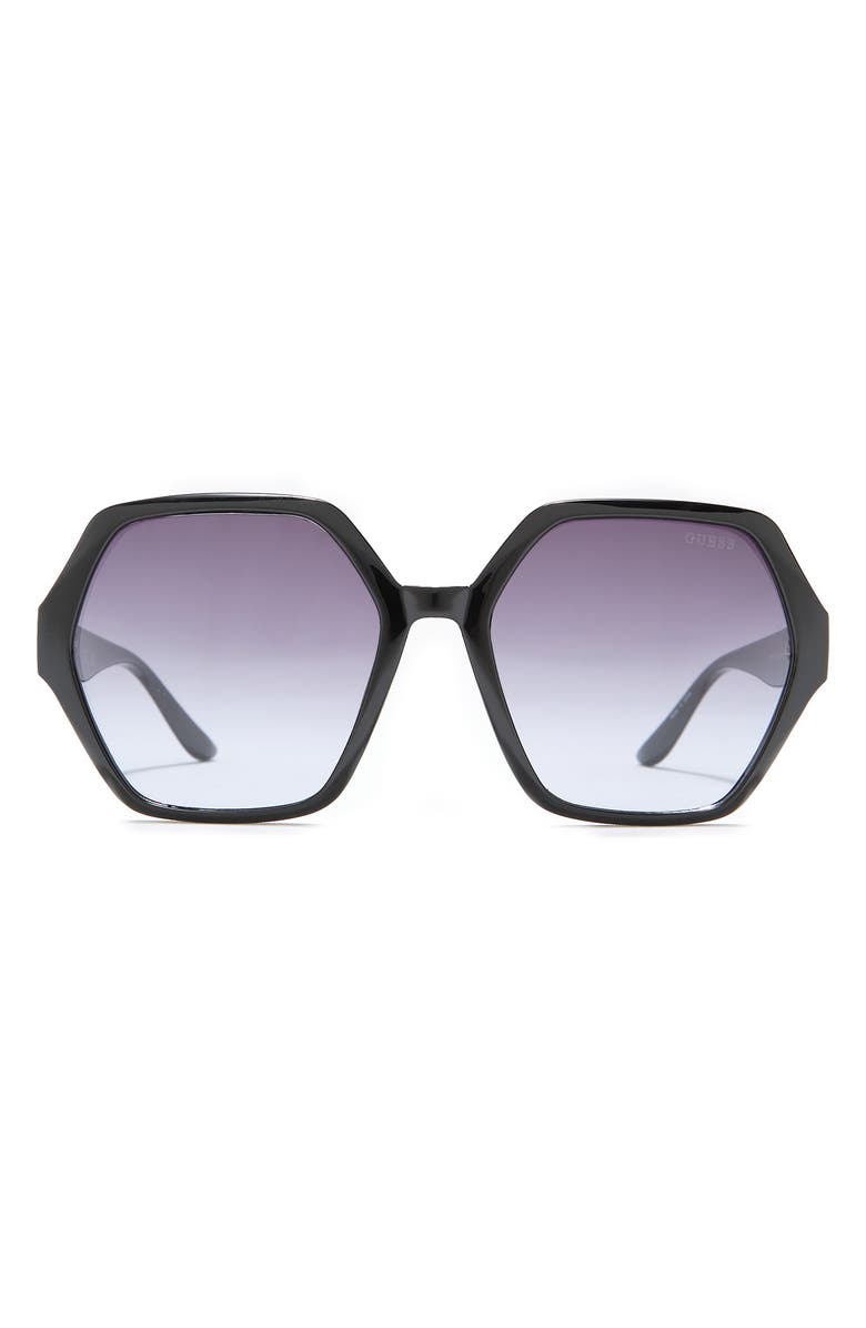 GUESS 58mm Butterfly Sunglasses, Main, color, 