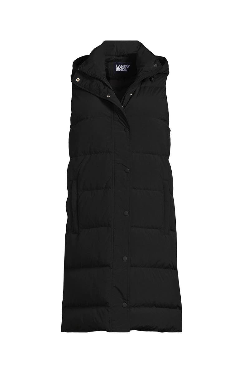 Lands' End Wide Channel 600 Down Puffer Long Vest, Alternate, color, 