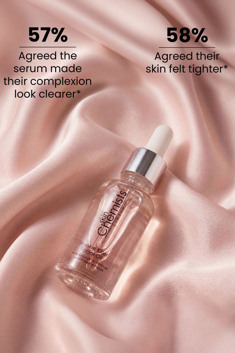 Wrinkle Killer Facial Oil 30ml for Loss of Firmness, Fine Lines & Wrinkles, Alternate, color, White