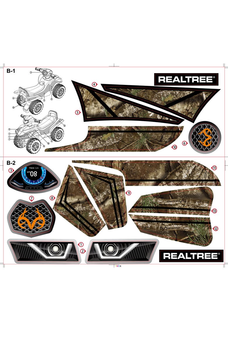 Best Ride on Cars Realtree Quad Push Car, Alternate, color, Black