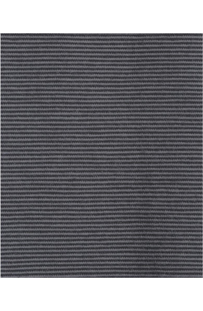 Lands' End Short Sleeve Power Performance Scoop Neck Curved Hem Tunic Tee, Alternate, color, Black Pinstripe