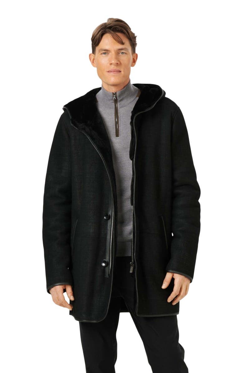 GORSKI Select Genuine Shearling Parka, Alternate, color, Black Pattern