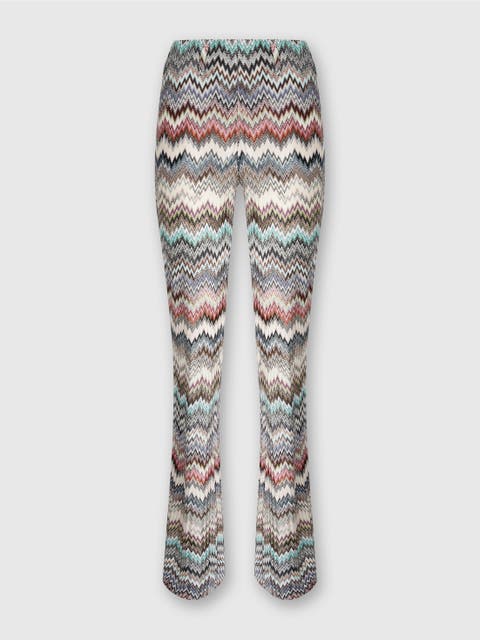 Flare Pants With Snake Pattern