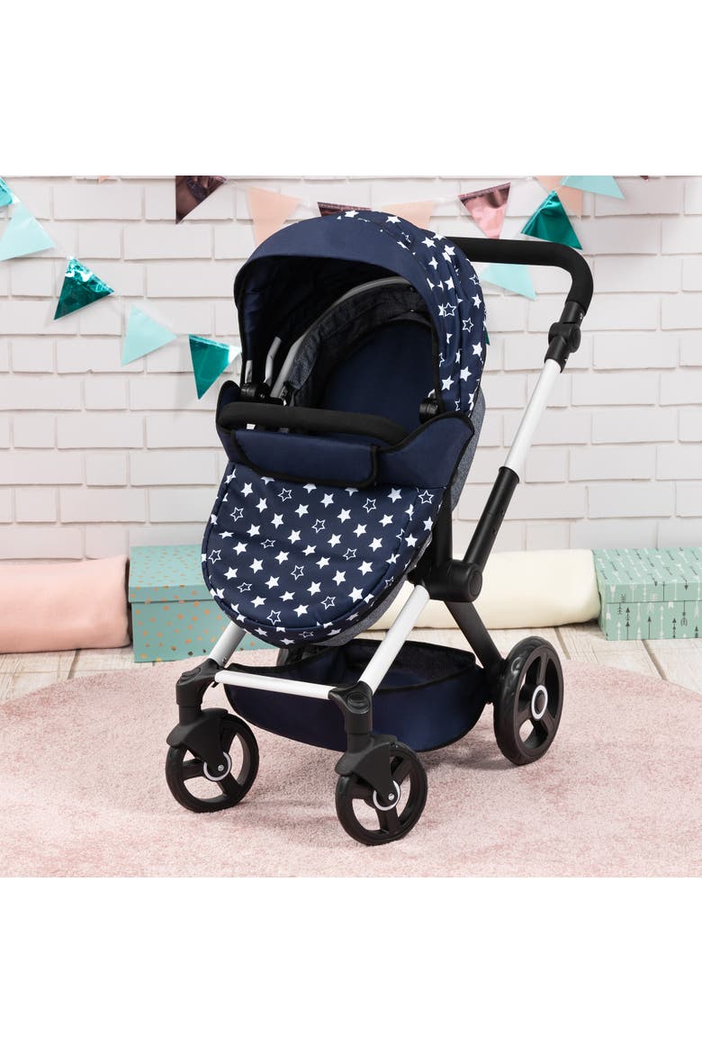 Pram Xeo Blue & White Stars Dolls Up to 18 Inch, Alternate, color, Multicolored