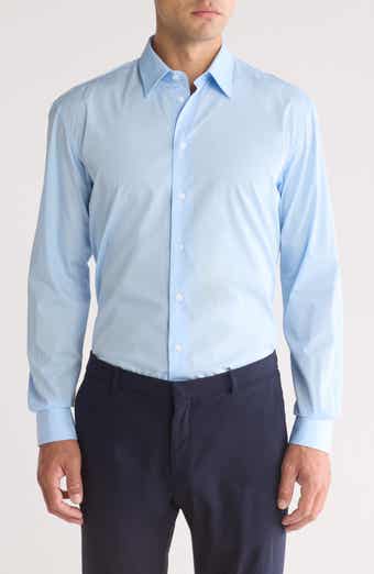 Armani Collezioni Solid Cotton Twill Dress Shirt
