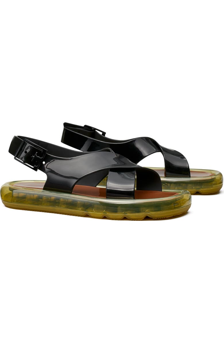Tory Burch Crisscross Strap Bubble Jelly Sandal, Main, color,