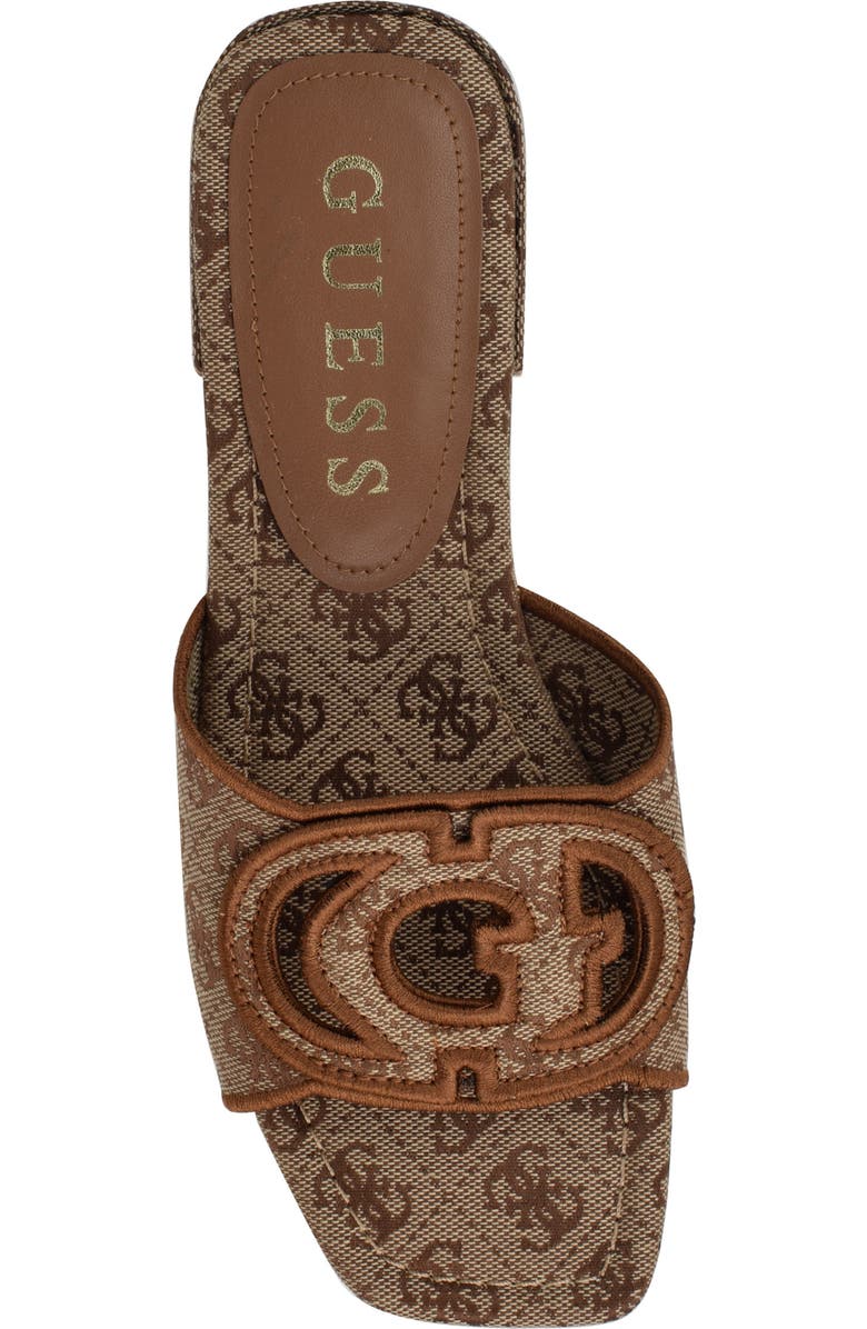 GUESS Tarishae Slide Sandal, Alternate, color, Medium Brown
