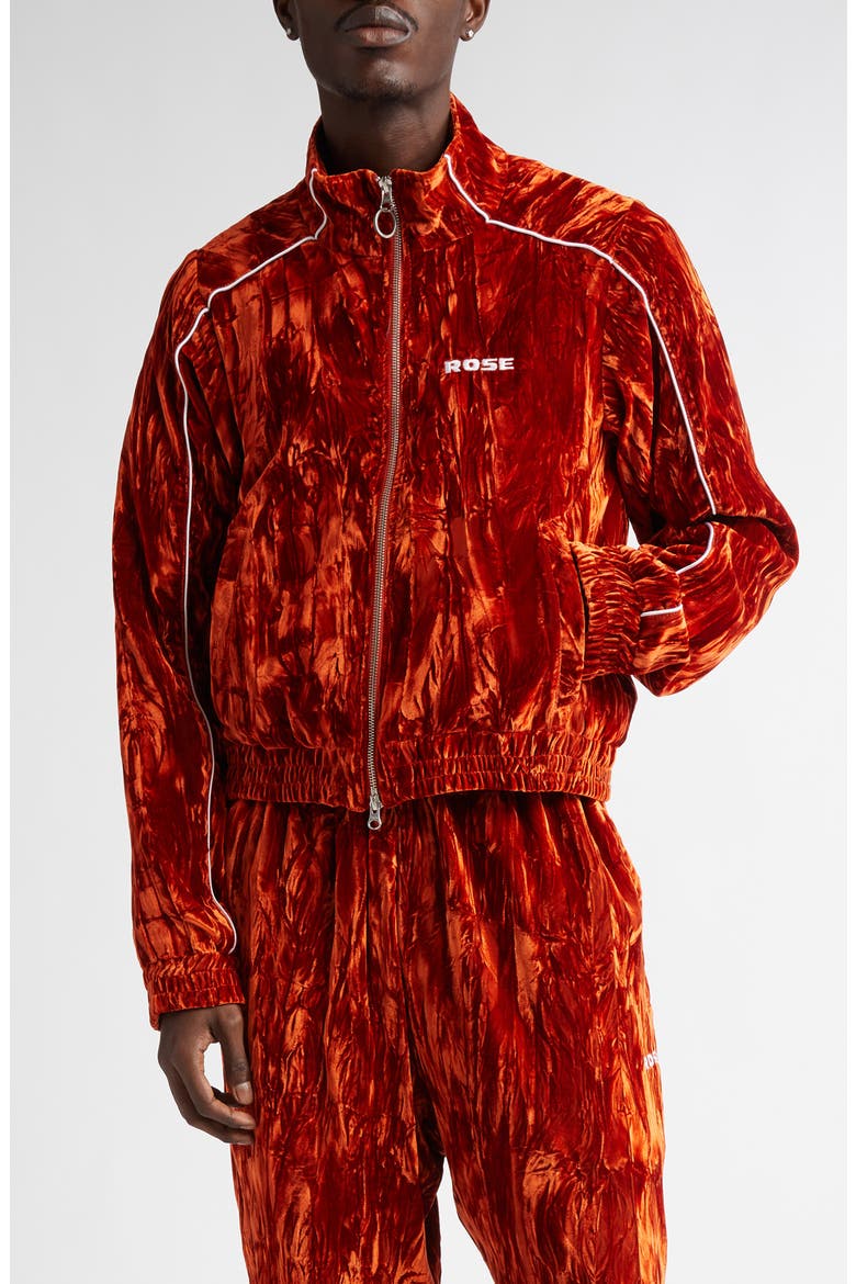 Shrunken Crushed Velvet Track Jacket (Men) | Nordstrom