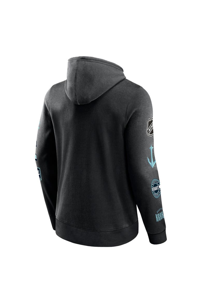 Men's Fanatics Branded Black Seattle Kraken Wild Winner Fleece Pullover Hoodie, Alternate, color, Black
