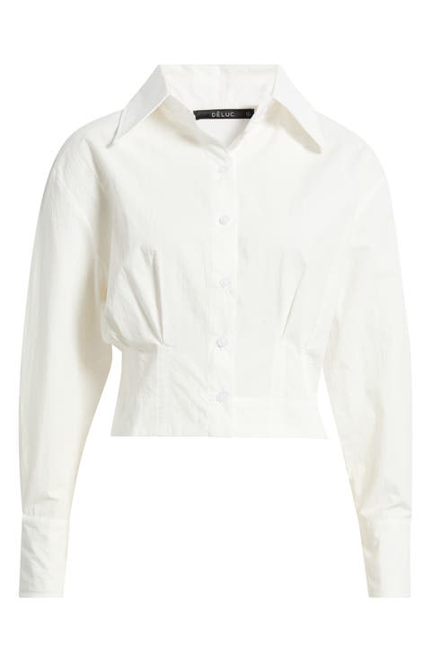 Lewis Cropped Cotton Poplin Shirt