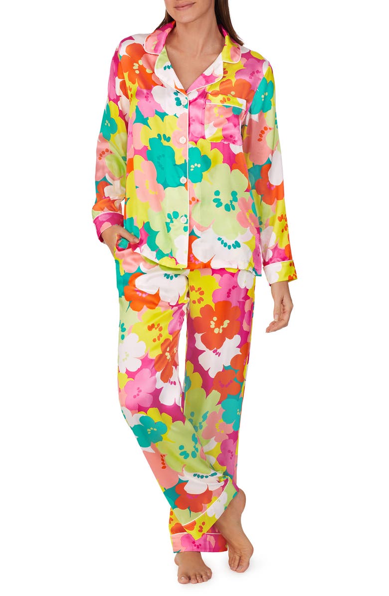 BedHead Pajamas x Trina Turk Print Silk Pajamas, Main, color, 