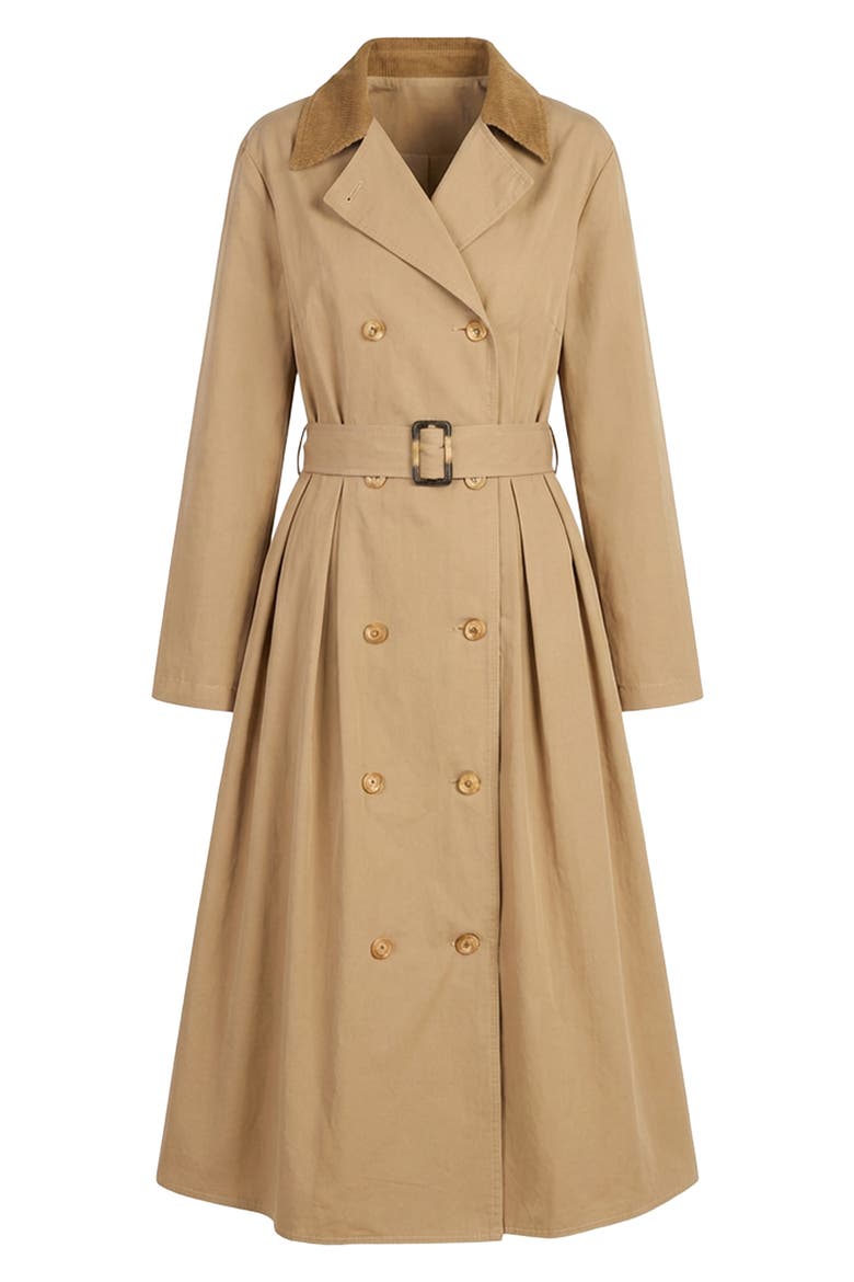 Cotton Trench Midi Dress, Alternate, color, CAMEL