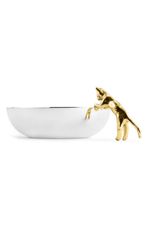 Michael Aram Micheal Aram Cat Bowl In Silver
