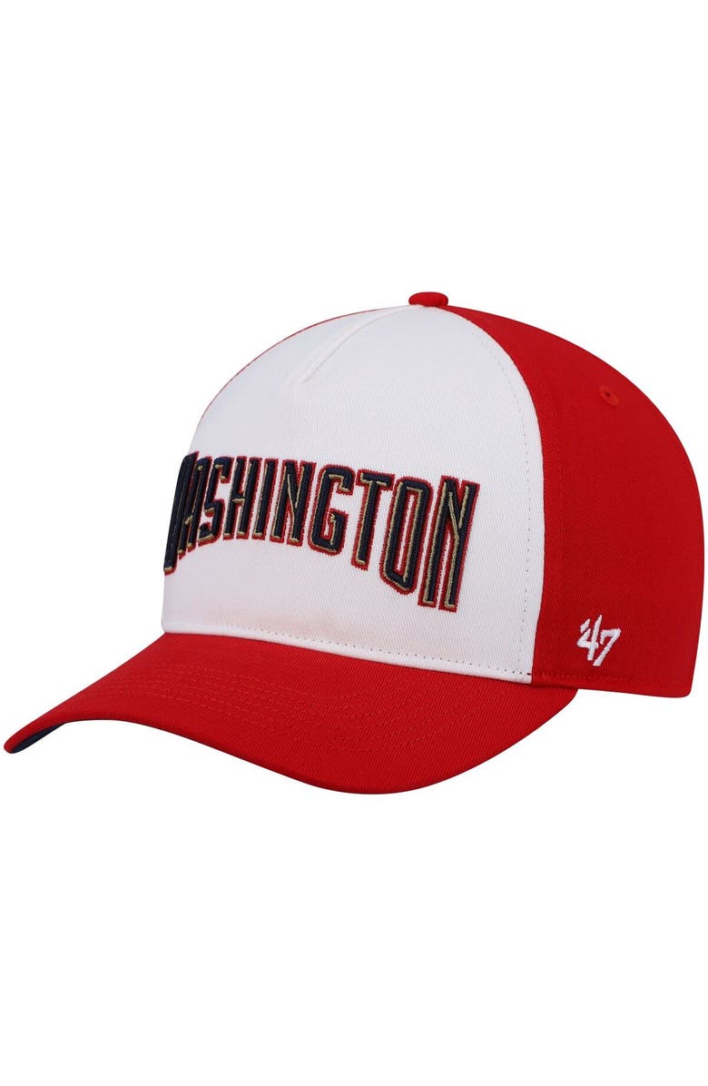 '47 Men's '47 Red/White Washington Nationals Cooperstown Collection Retro Contra Hitch Snapback Hat, Alternate, color, Red
