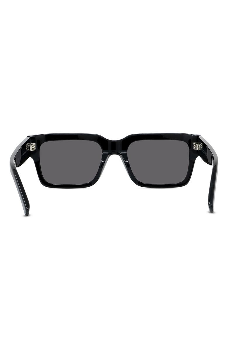 Givenchy GV Day 53mm Square Sunglasses, Alternate, color, Shiny Black / Smoke