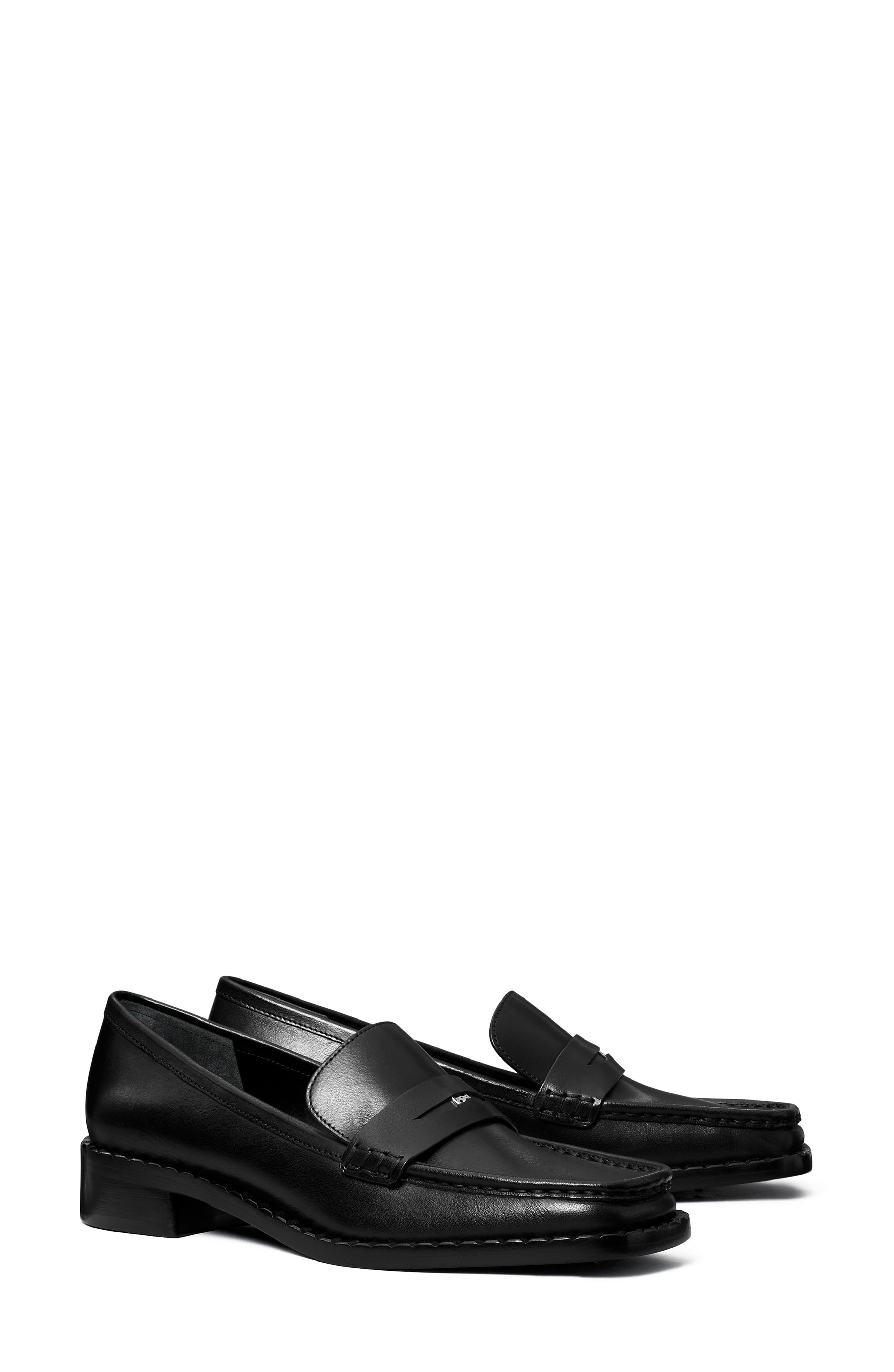 Tory Burch Square Toe Loafer, Main, color, Perfect Black