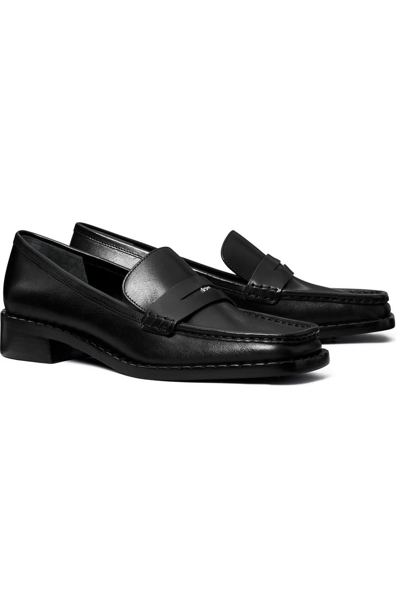 Tory Burch Square Toe Loafer, Main, color, Perfect Black