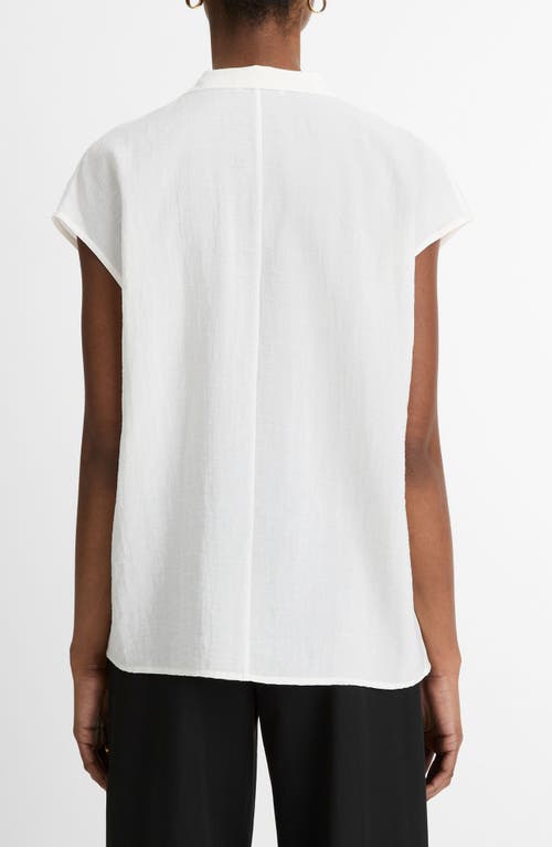 Shop Vince Cap Sleeve Top In Off White