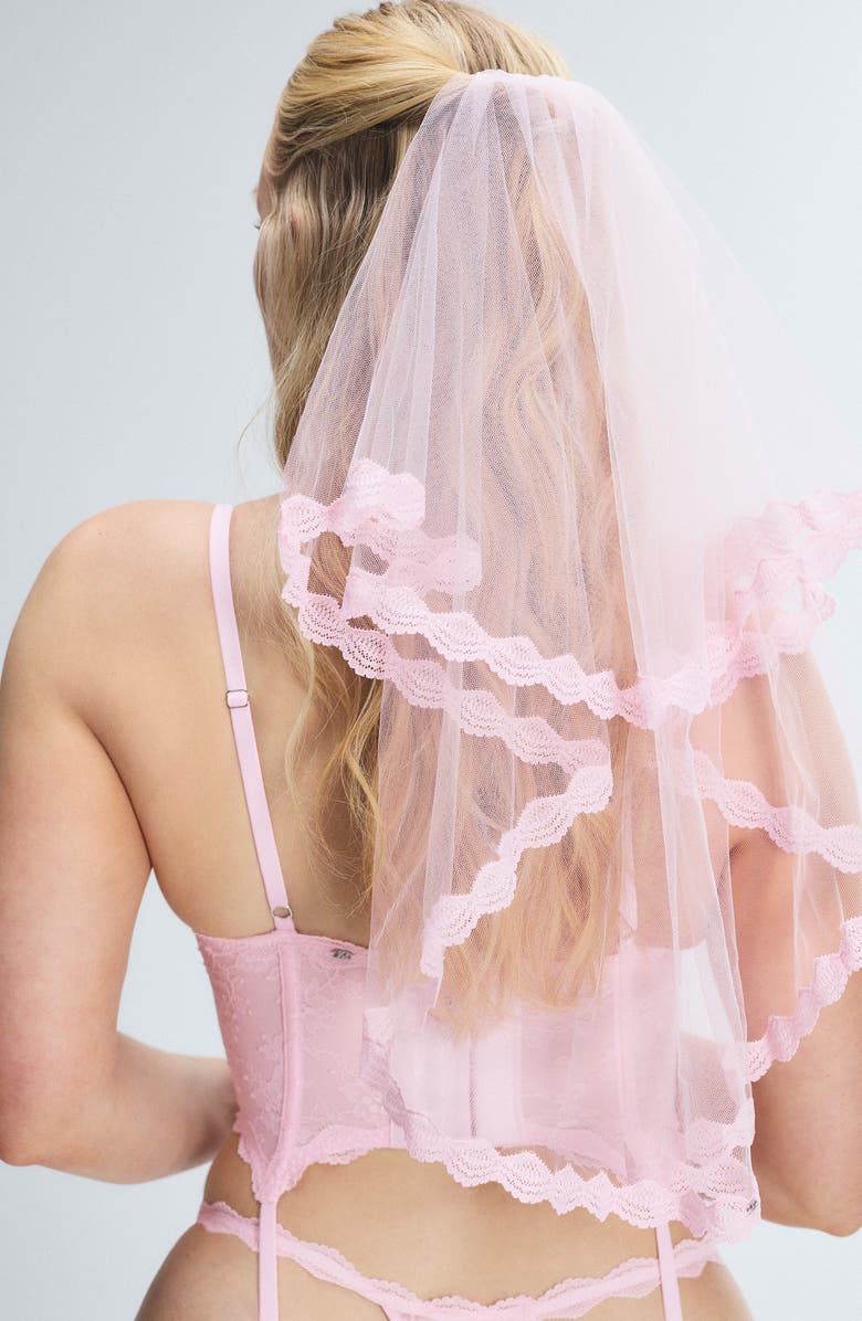 SAVAGE X FENTY At First Sight Veil, Alternate, color, Velour Pink