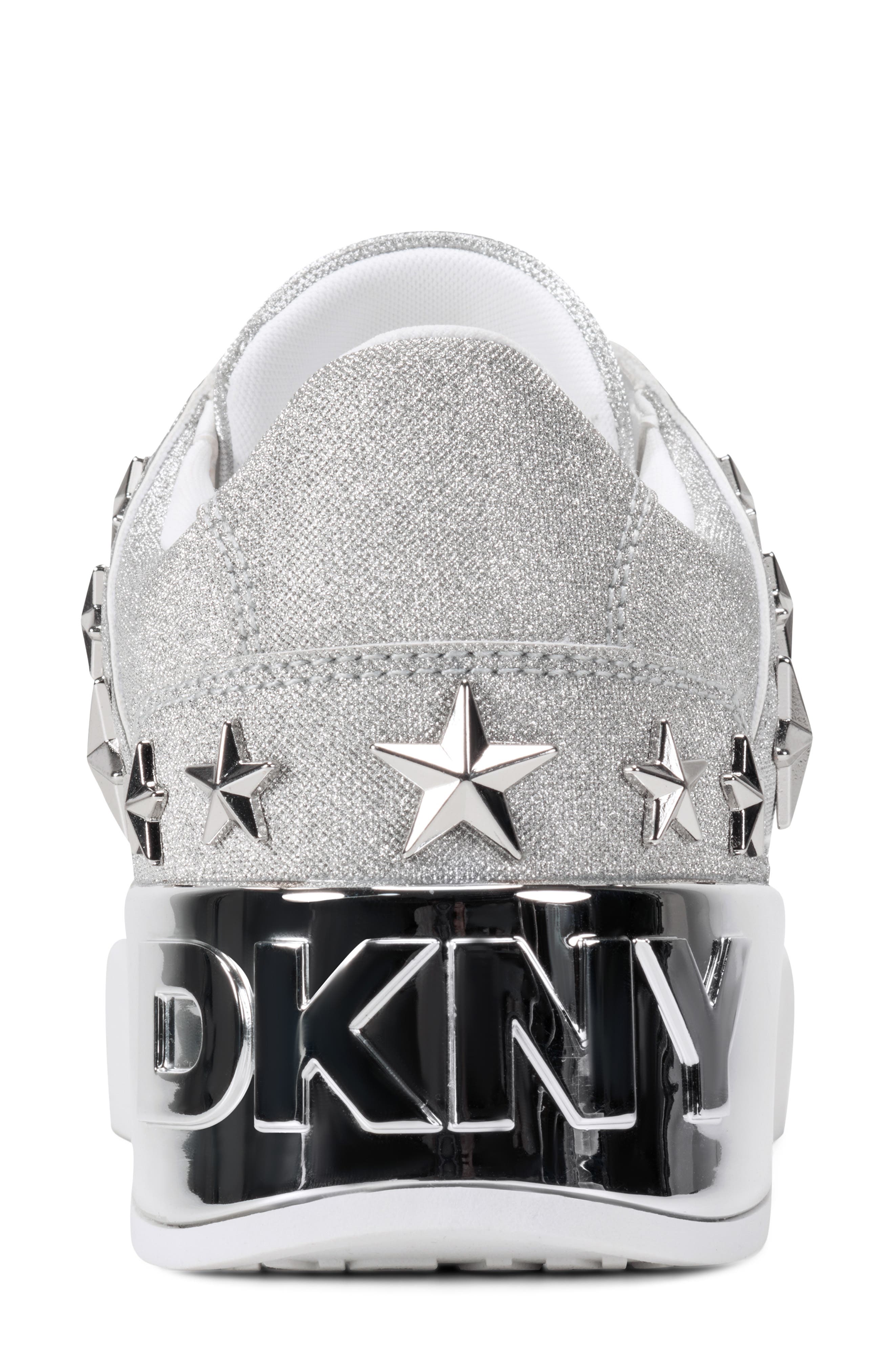 DKNY Manserra Embellished Platform Sneaker, Alternate, color, Silver