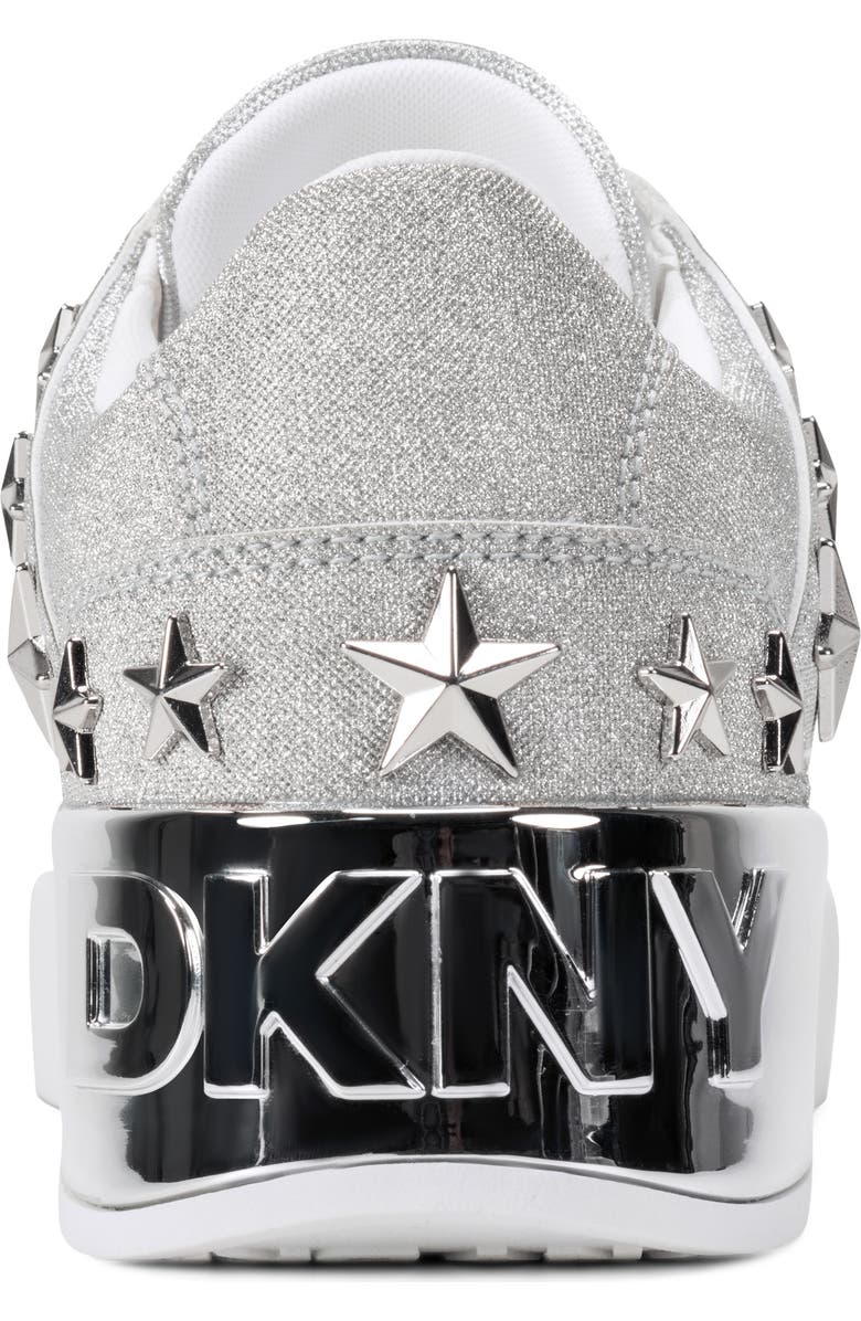 DKNY Manserra Embellished Platform Sneaker, Alternate, color, Silver