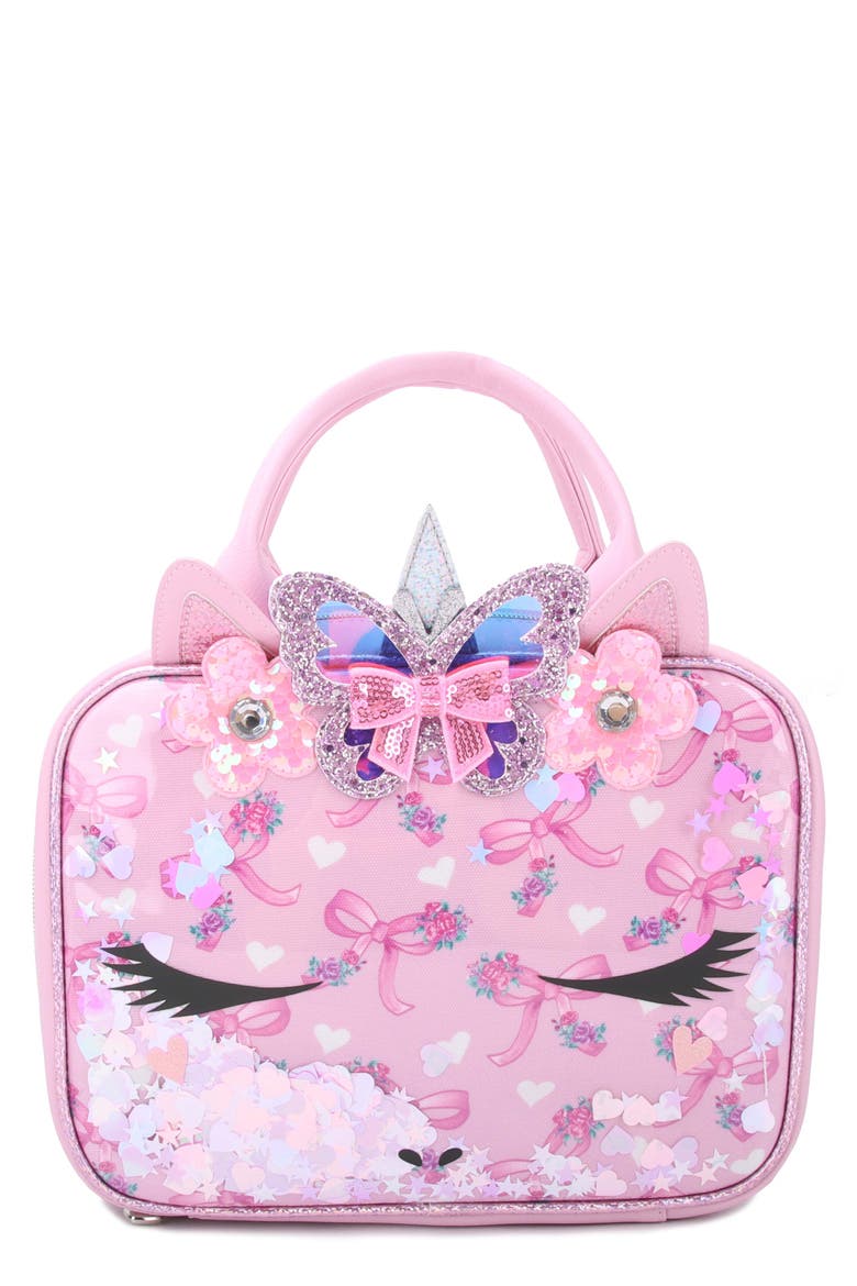 Kids' Gwen Bow Confetti Lunch Bag, Main, color, PETAL