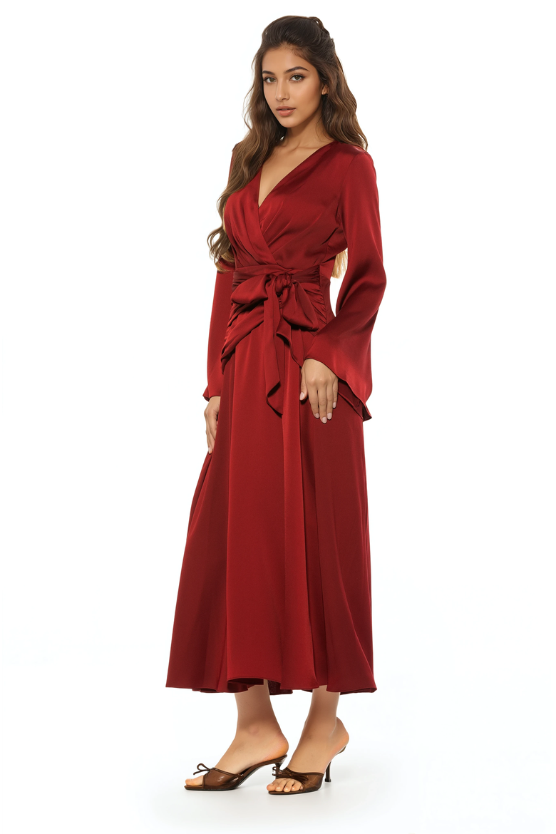 Sage Dress, Alternate, color, Burgundy