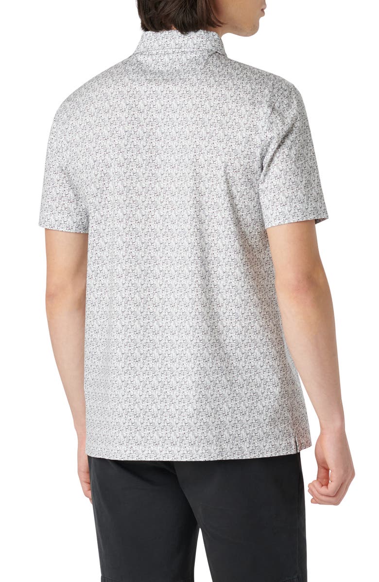 Bugatchi Victor OoohCotton<sup>®</sup> Wine Print Polo, Alternate, color,