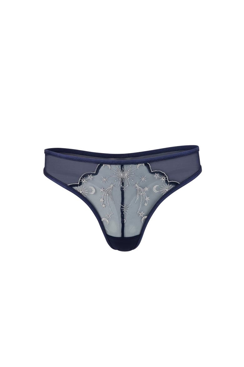 Estelle Thong Panties, Alternate, color, Dark blue